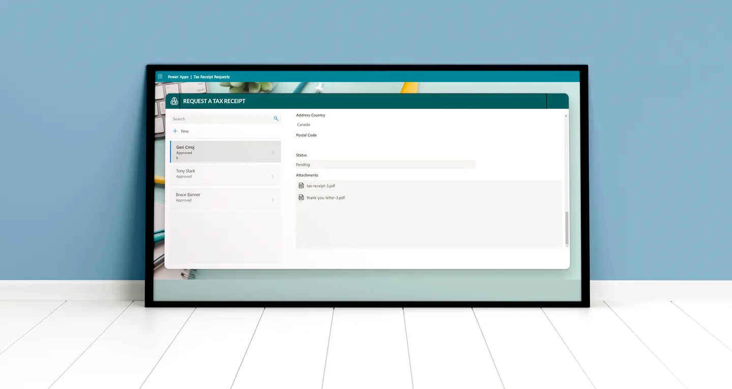 Donation Receipt Generator — screenshot of the delivered system